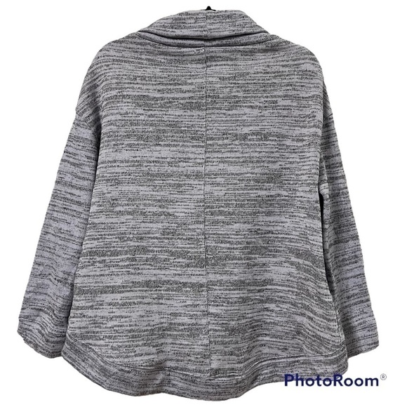 ANTHROPOLOGIE Saturday Sunday Lilac Grey Marled Cowl Neck Boxy Sweater Size S - Picture 4 of 9